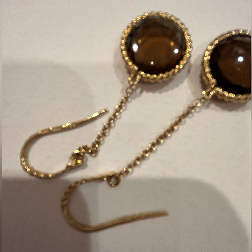 Roberto coin smoky quartz necklace and earrings